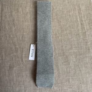 Eton Gray 100% Cashmere The Knitted Necktie Italy New with tag!